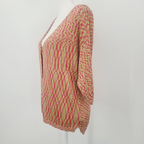 Renuar Marled Knit 3/4 Sleeve Button FrontCardigan - Picture 5 of 9